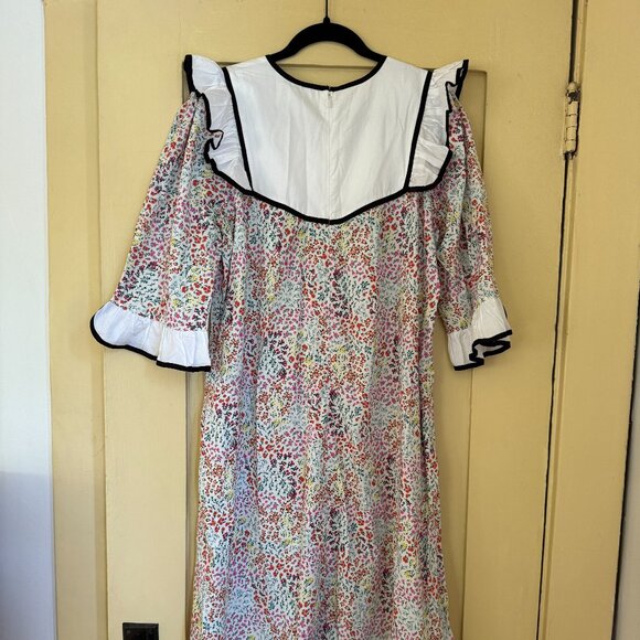 Batsheva Flutter Housedress in Multi Floral - Picture 4 of 8